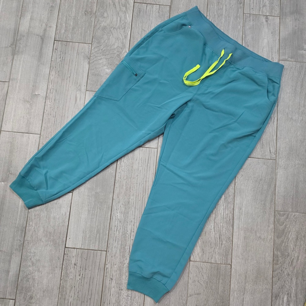 FIGS HW Zamora Jogger Scrub Pants Cactus Marine XXL W22SW2012 Womens High Waist